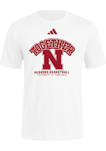 Adidas Nebraska Cornhuskers White March Madness Together Short Sleeve T Shirt