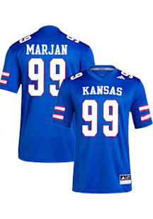 Laith Marjan  Adidas Kansas Jayhawks Blue Football NIL Home Football Jersey