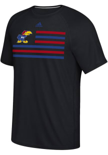 Adidas Kansas Jayhawks Black Rock Chalk Nation Short Sleeve T Shirt