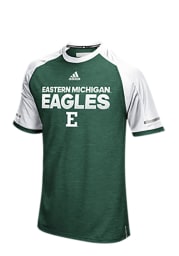 Adidas Eastern Michigan Eagles Mens Green Sideline Crew Long Sleeve Sweatshirt