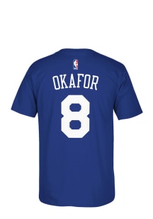 Jahlil Okafor Philadelphia 76ers Blue 7-Series Short Sleeve Player T Shirt