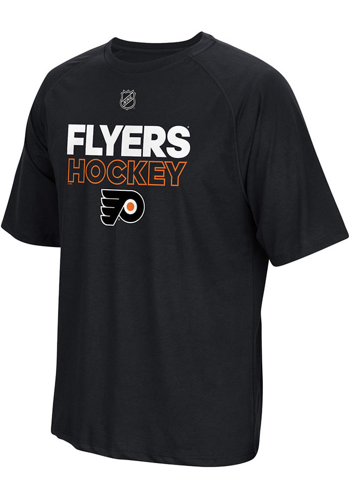 Adidas Philadelphia Flyers Black Authentic Ice Short Sleeve T Shirt