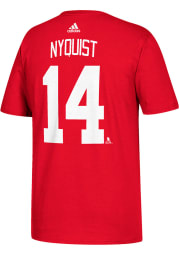 Gustav Nyquist Detroit Red Wings Red Name and Number Short Sleeve Player T Shirt
