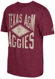 Adidas Texas A&M Aggies Maroon Diamond Mine Short Sleeve Fashion T Shirt