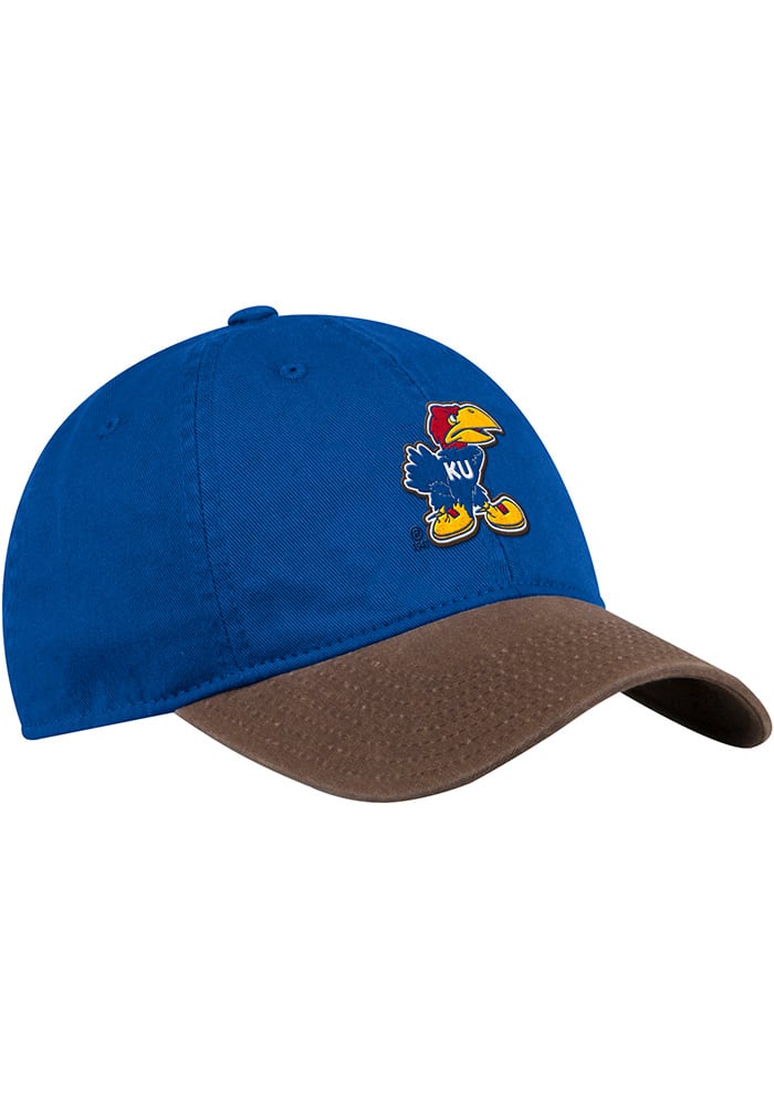 Adidas Kansas Jayhawks Washed Adjustable Hat - Blue