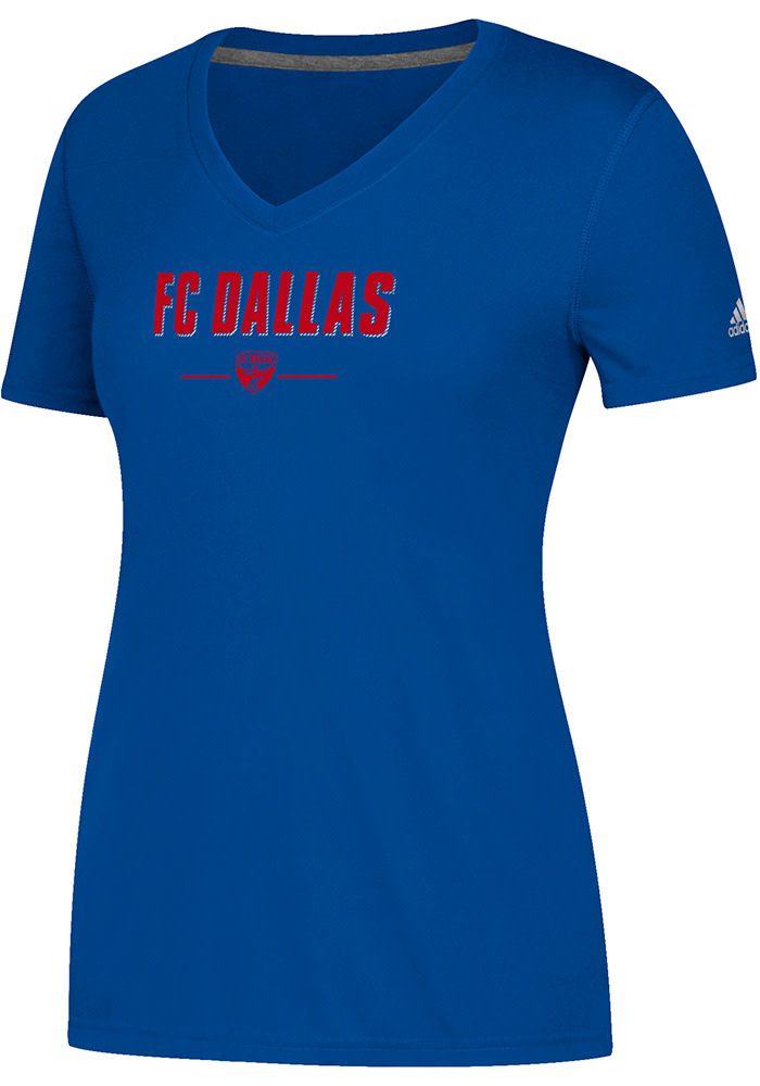 Adidas FC Dallas Womens Blue Lined Up Too T-Shirt