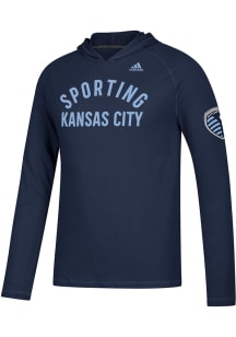 Adidas Sporting Kansas City Mens Navy Blue Squared Ring Hood