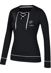 Adidas Dallas Stars Womens Black CCM Well Matched Long Sleeve T-Shirt