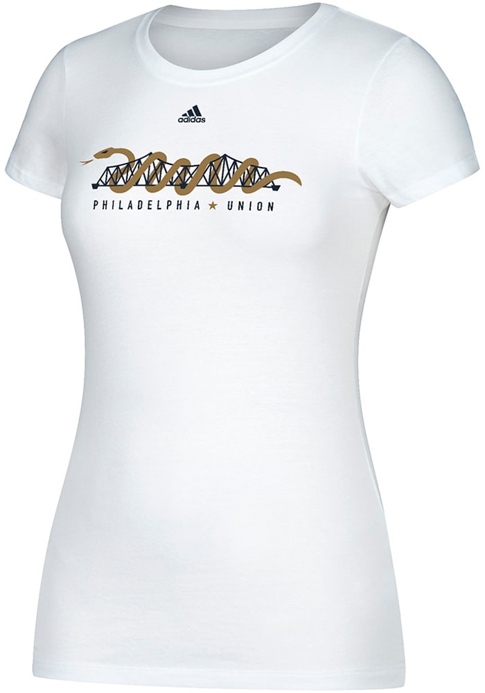Adidas Philadelphia Union Womens White Bridge Short Sleeve Crew T-Shirt