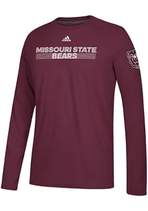 Adidas Missouri State Bears Maroon Sideline Lined Up Long Sleeve T-Shirt