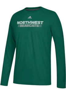 Adidas Northwest Missouri State Bearcats Green Sideline Lined Up Long Sleeve T-Shirt