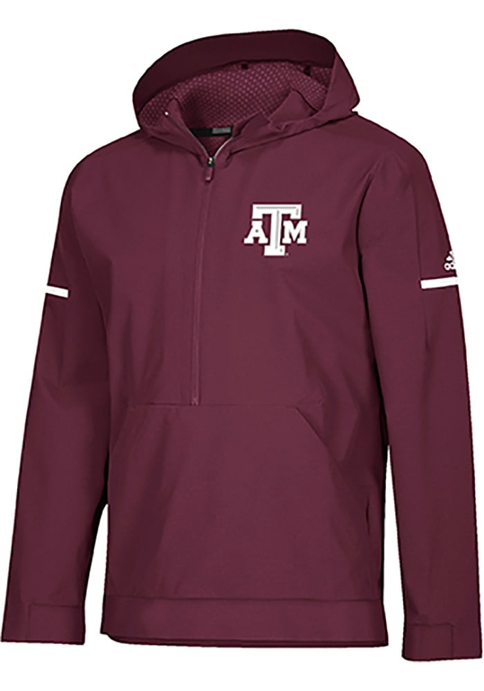 Adidas Texas A&M Aggies Mens Maroon Squad Woven Anorak Light Weight Jacket