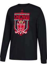 Adidas Chicago Blackhawks Black Go-To III Long Sleeve T Shirt