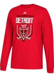 Adidas Detroit Red Wings Red Go-To III Long Sleeve T Shirt