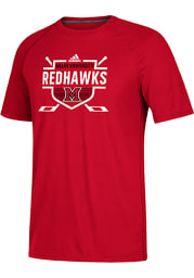 Adidas Miami RedHawks Red Instinctive Short Sleeve T Shirt