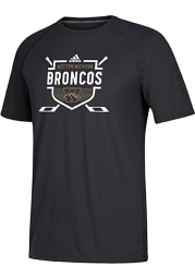 Adidas Western Michigan Broncos Black Instinctive Short Sleeve T Shirt