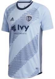 Sporting Kansas City Mens Adidas Authentic Soccer 2019 Primary Jersey - Navy Blue