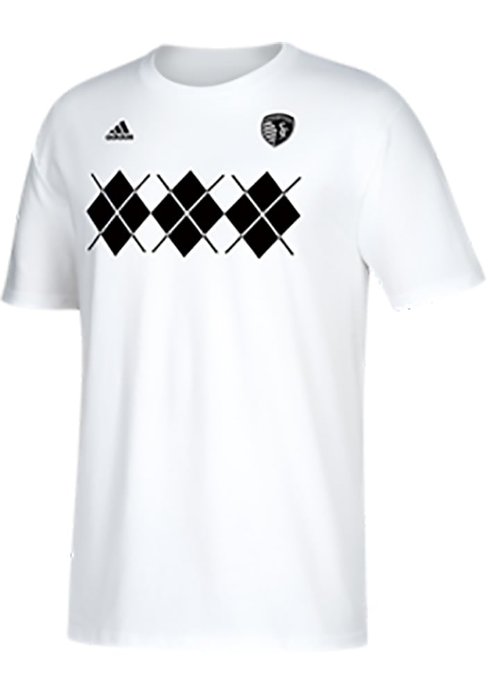 Adidas Sporting Kansas City White Hook Up Short Sleeve T Shirt