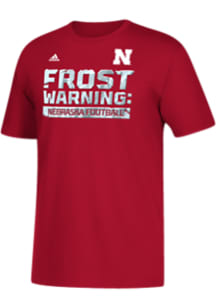Adidas Nebraska Cornhuskers Red Frost Short Sleeve T Shirt