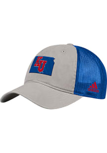 Adidas Kansas Jayhawks Overdye Meshback Adjustable Hat - Grey