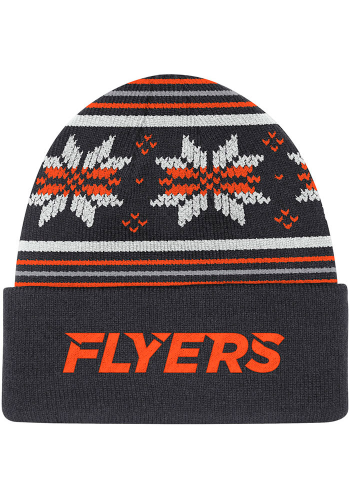 Adidas Philadelphia Flyers Black Culture Cuff Mens Knit Hat