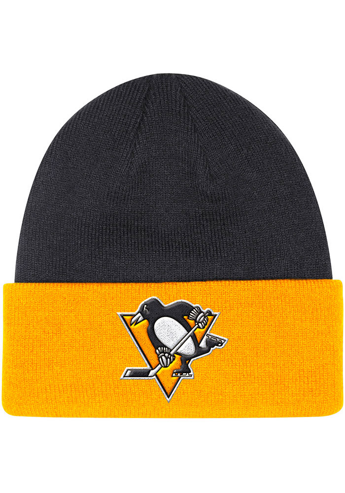 Adidas Pittsburgh Penguins Black Sport Cuff Mens Knit Hat