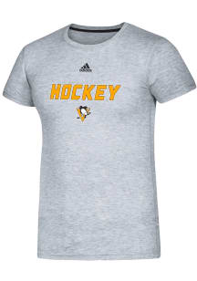 Adidas Pittsburgh Penguins Grey Coordinator Short Sleeve T Shirt