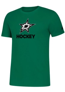 Adidas Dallas Stars Kelly Green Hockey Club Short Sleeve T Shirt