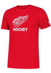 Adidas Detroit Red Wings Red Hockey Club Short Sleeve T Shirt