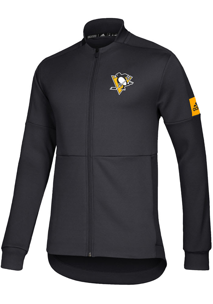 Adidas Pittsburgh Penguins Mens Black Game Mode Long Sleeve Zip