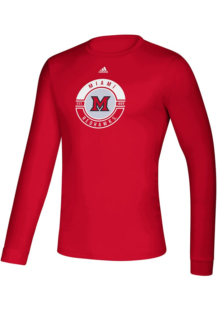 Adidas Miami RedHawks Red Creator Face Off Long Sleeve T-Shirt