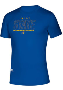 Adidas Kansas Jayhawks Blue Own The State Short Sleeve T Shirt