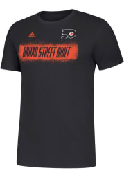 Adidas Philadelphia Flyers Black Spray It On Short Sleeve T Shirt
