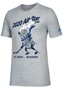 Adidas St Louis Blues Grey 2020 All Star Game Short Sleeve T Shirt