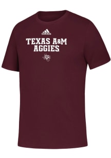 Adidas Texas A&amp;M Aggies Youth Maroon LR Wordmark Short Sleeve T-Shirt