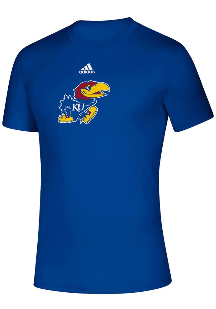 Adidas Kansas Jayhawks Blue Locker Room Logo Creator Short Sleeve T Shirt