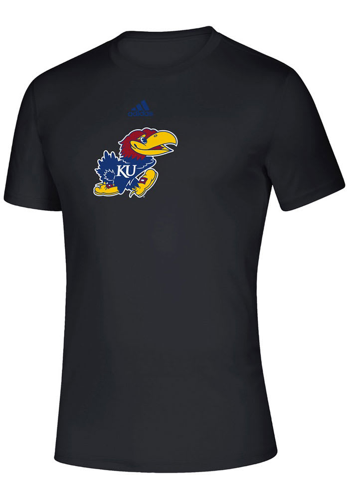 Adidas Kansas Jayhawks Black Locker Room Logo Creator Short Sleeve T Shirt