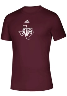 Adidas Texas A&amp;M Aggies Maroon Locker Room Logo Creator Short Sleeve T Shirt