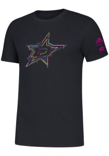 Adidas Dallas Stars Black Neon Sign Short Sleeve T Shirt