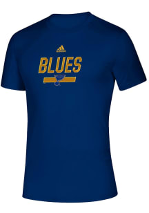 Adidas St Louis Blues Navy Blue Multi Faceted Short Sleeve T Shirt