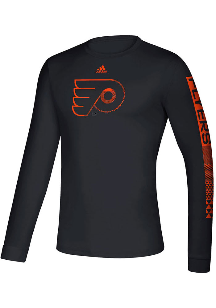Adidas Philadelphia Flyers Black Closing The Gap Long Sleeve T-Shirt