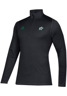 Adidas Dallas Stars Mens Black Freelift Long Sleeve Qtr Zip Pullover