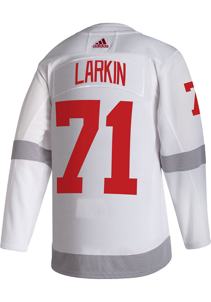 Adidas Dylan Larkin Detroit Red Wings Mens White Reverse Retro Authentic Hockey Jersey