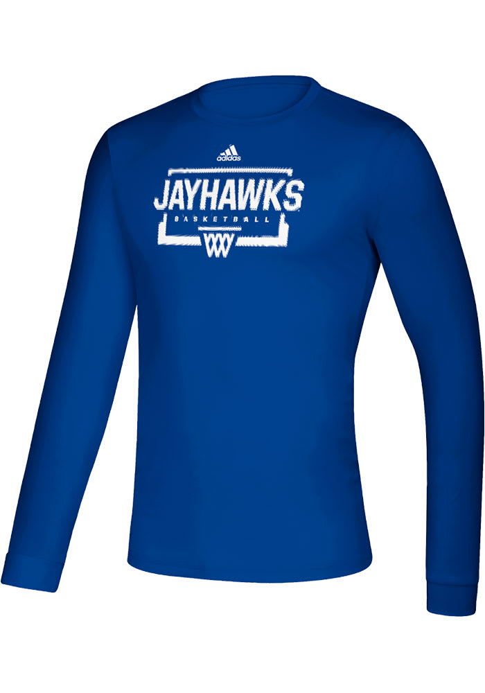 Adidas Kansas Jayhawks Blue Practice Creator Long Sleeve T-Shirt
