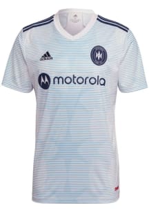 Chicago Fire Mens Adidas Replica Soccer 2021 Secondary Jersey - White