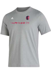 Adidas St Louis City SC Grey Creator Short Sleeve T Shirt