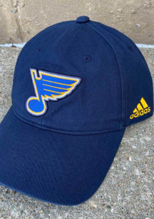 Adidas St Louis Blues Slouch Adjustable Hat - Navy Blue
