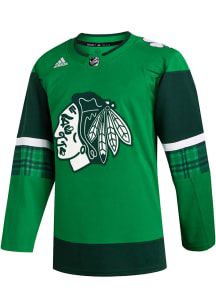 Adidas  Chicago Blackhawks Mens Green St Patricks Day Authentic Hockey Jersey