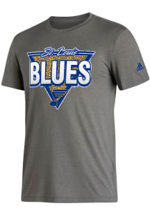 Adidas St Louis Blues Grey Dead Stockage Short Sleeve Fashion T Shirt