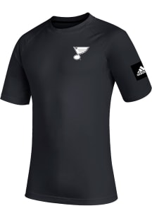 Adidas St Louis Blues Black Enhanced Stadium Short Sleeve T Shirt